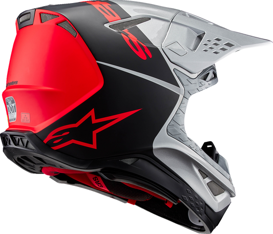 Alpinestars - Supertech M10 Helmet - Flood - MIPS® - Gloss Silver/Black/Orange Fluo