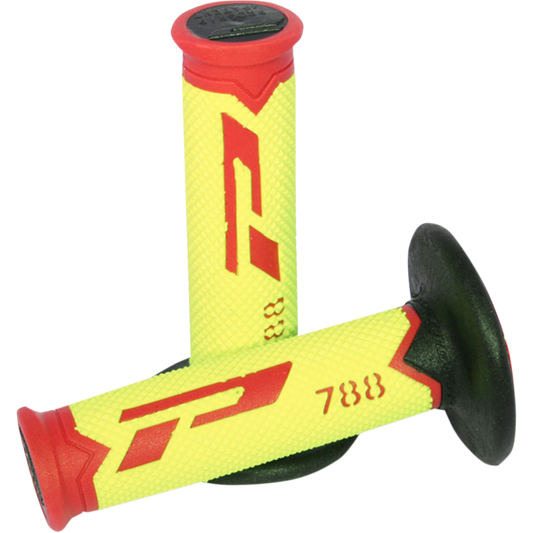 Pro Grip - Cross Triple Density 788 Grips - Red/Yellow/Black