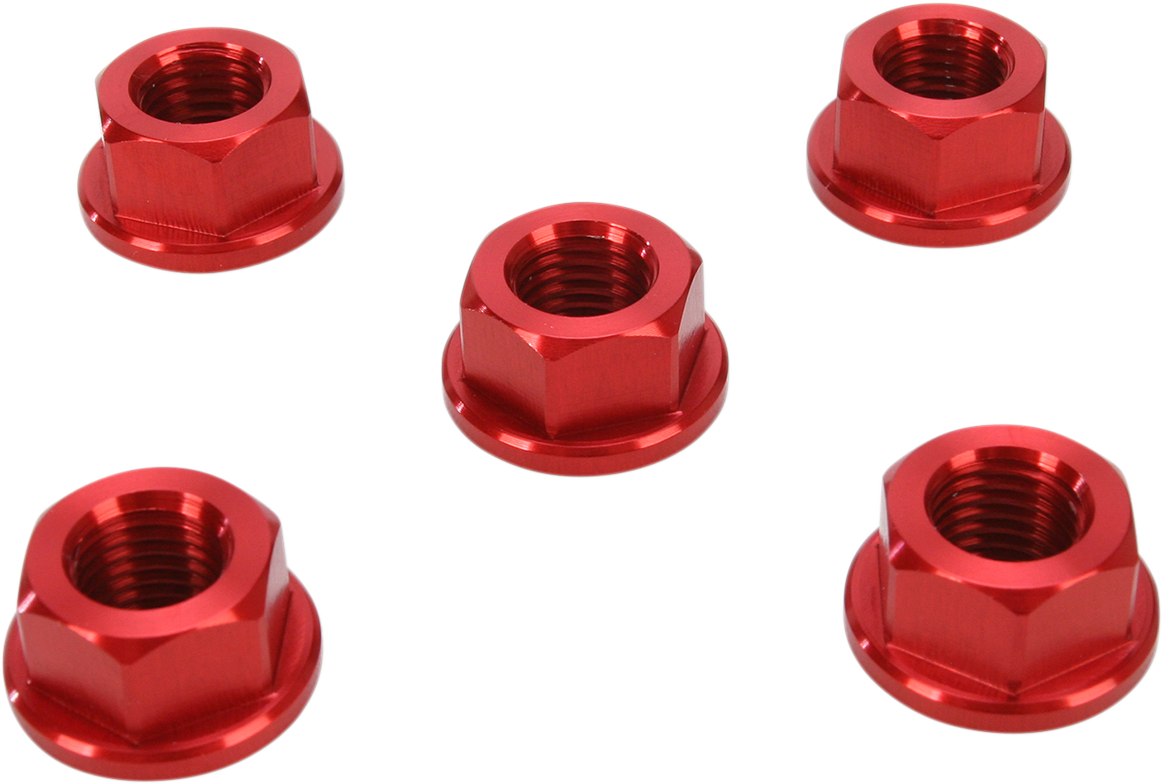 Driven Racing - DSN5RD - Sprocket Nuts - 5-Bolt Hub - Red - M10 x 1.25