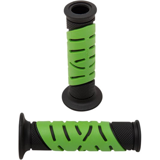 Pro Grip - 719 Dual Density Sportbike Grips - Open Ends - Black/Green