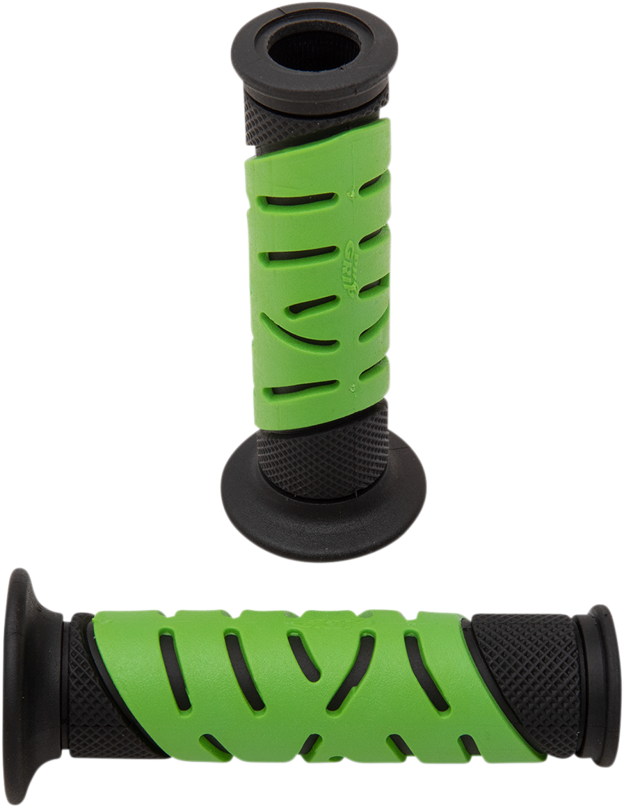 Pro Grip - 719 Dual Density Sportbike Grips - Open Ends - Black/Green