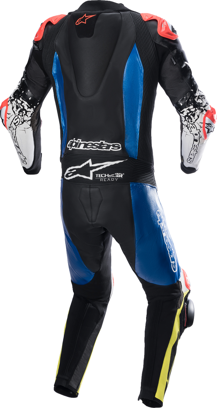 Alpinestars - GP Tech v4 Leather Suit - Black/Blue/Yellow Fluorescent
