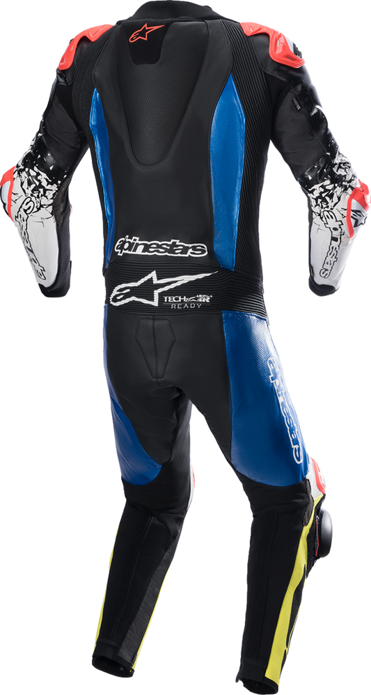 Alpinestars - GP Tech v4 Leather Suit - Black/Blue/Yellow Fluorescent