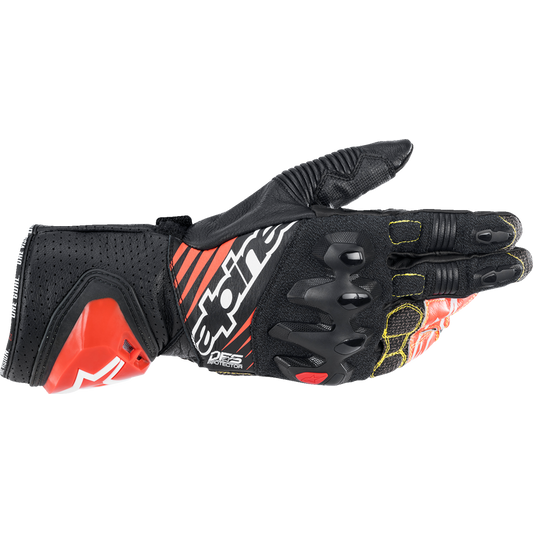 Alpinestars - GP Tech v2 Gloves - Black/White/Fluo Red