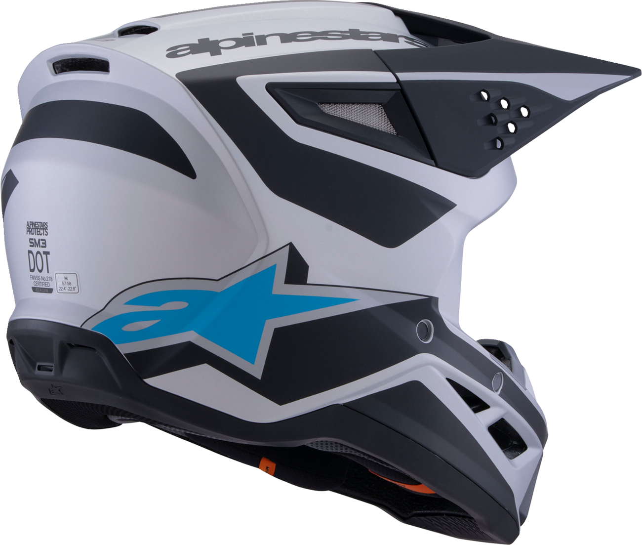 Alpinestars - SM3 Helmet - Heat - Matte Silver/Blue/Black