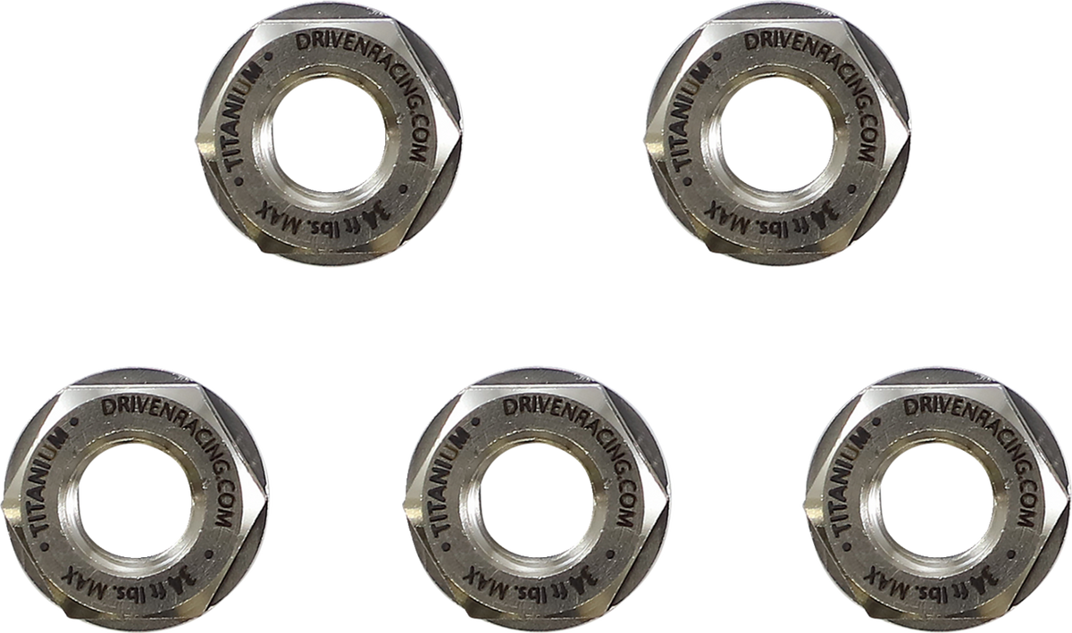 Driven Racing - DSN-5 TN - Sprocket Nuts - Titanium - 5 Pack