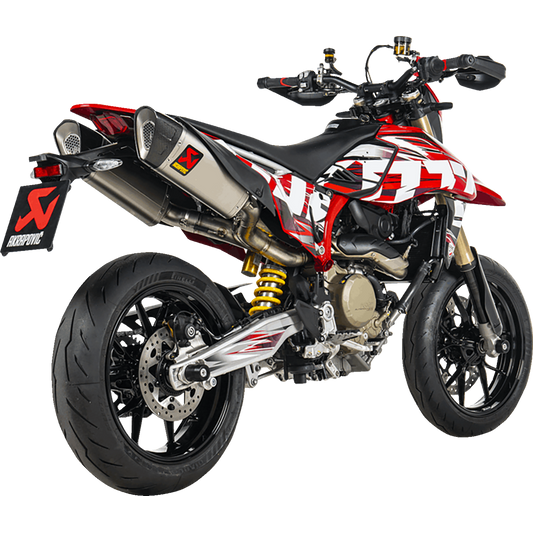 Akrapovic - S-D6SO2-HAPLT - Slip-On Line Mufflers - Titanium - Hypermotard 698