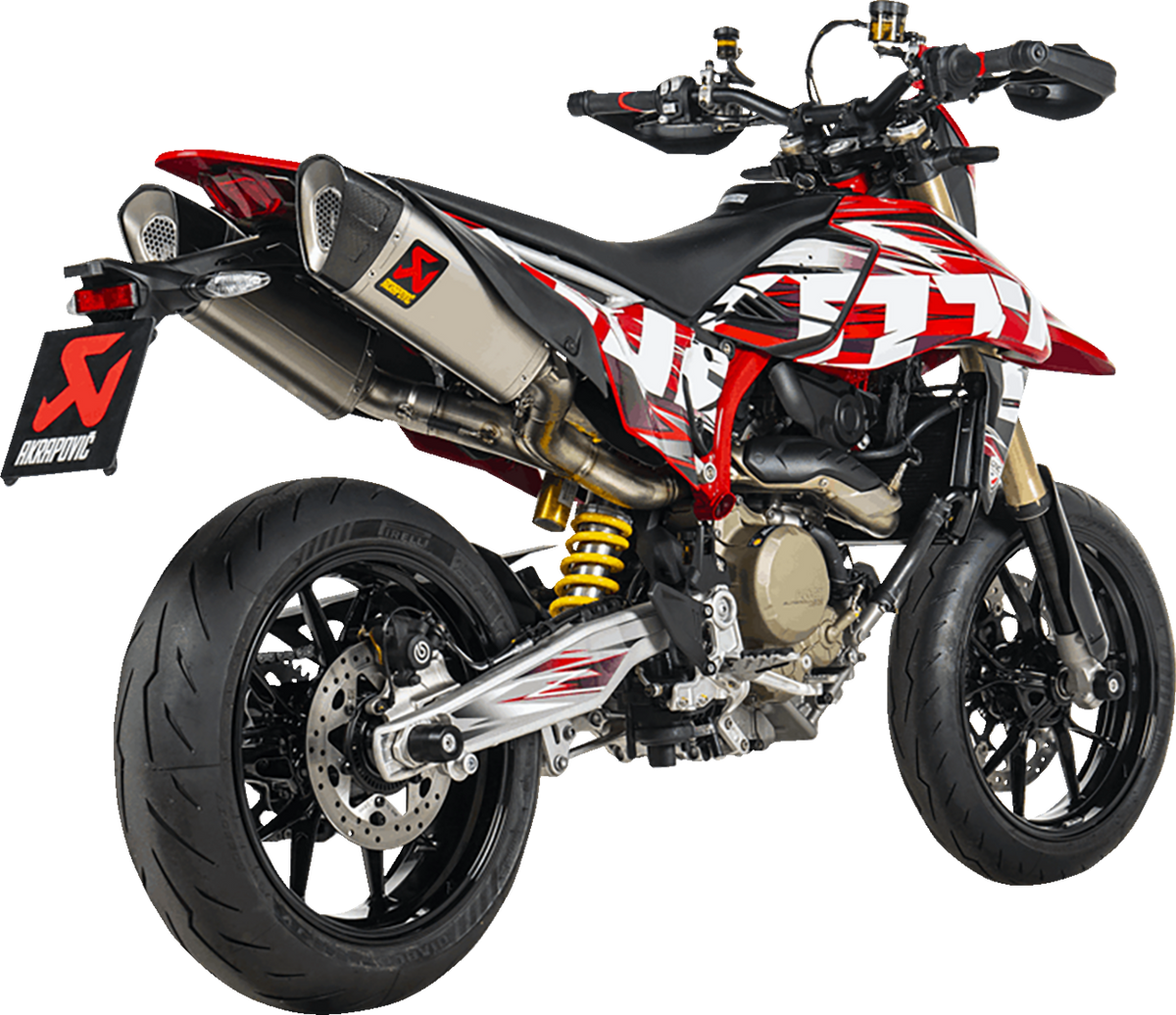 Akrapovic - S-D6SO2-HAPLT - Slip-On Line Mufflers - Titanium - Hypermotard 698