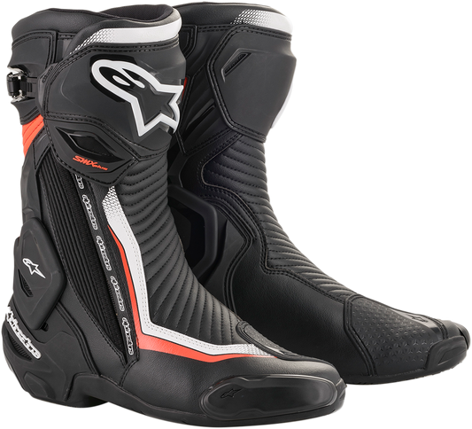 Alpinestars - SMX Plus Boots - Black/White/Red Fluorescent
