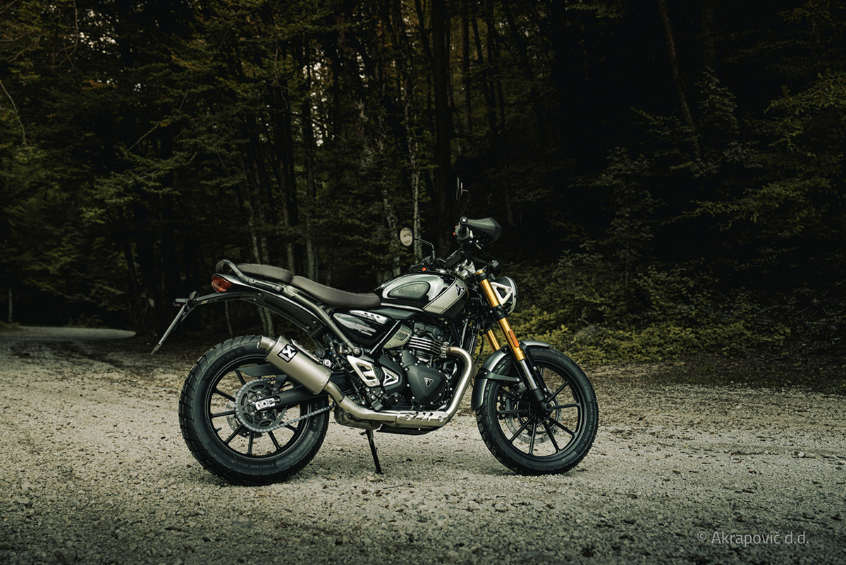 Akrapovic - S-T4SO1-HDT - Slip-On Line Muffler - Titanium - Speed/Scrambler 400