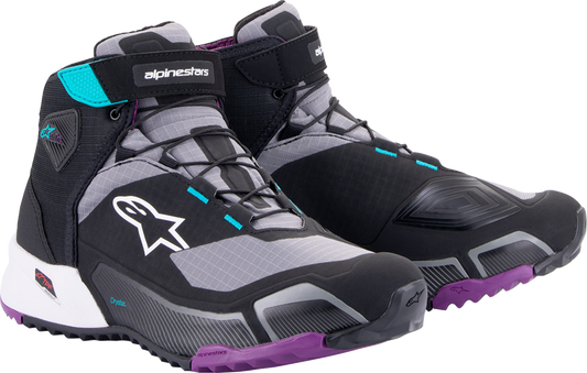 Alpinestars - Stella CR-X Drystar® Shoes - Black/Gray/Teal/Purple