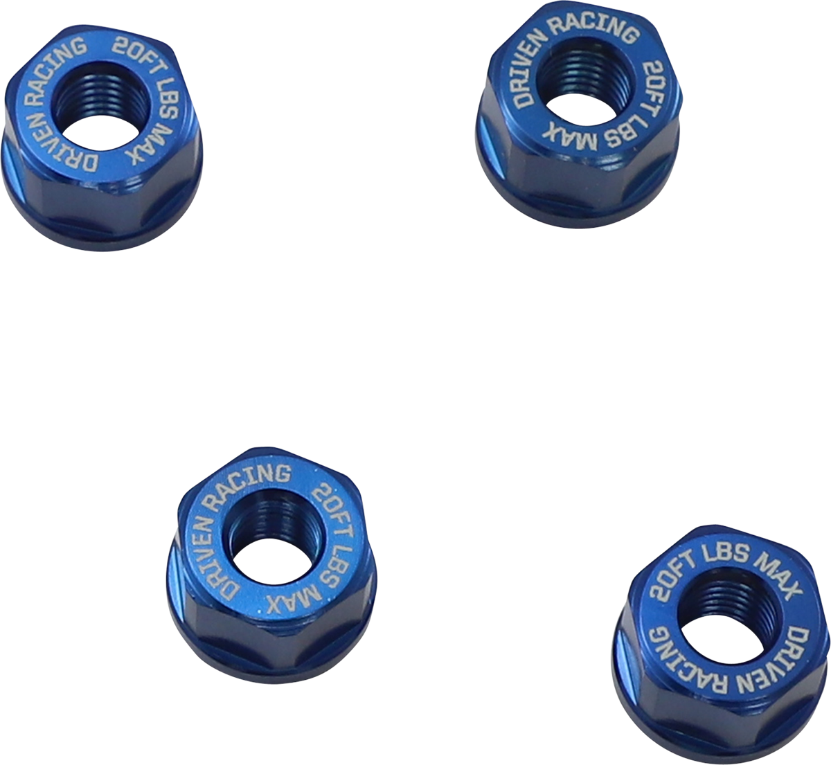 Driven Racing - DSN-02-BL - Sprocket Nuts - 4-Bolt Hub - Blue - M8 x 1.25