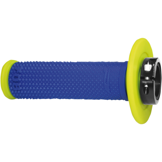 Pro Grip - 708 Lock-On Grips - Fluorescent Yellow/Blue