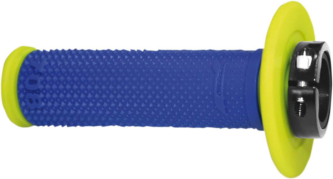 Pro Grip - 708 Lock-On Grips - Fluorescent Yellow/Blue