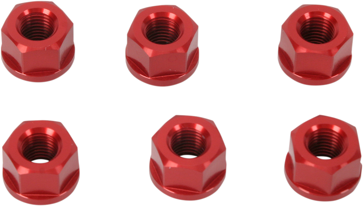Driven Racing - DSNRD - Sprocket Nuts - Sport Bike - Red - M10 x 1.25