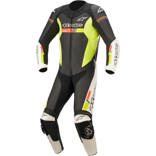 Alpinestars - GP Force Chaser 1-Piece Leather Suit - Black/White/Red Fluo/Yellow Fluo