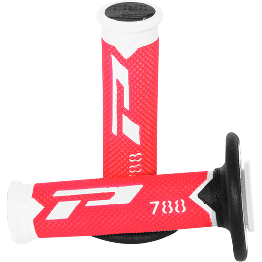 Pro Grip - Cross Triple Density 788 Grips - White/Red/Black