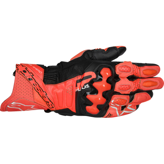 Alpinestars - GP Plus R V3 Leather Gloves - Bright Red/Fluo Red/Black