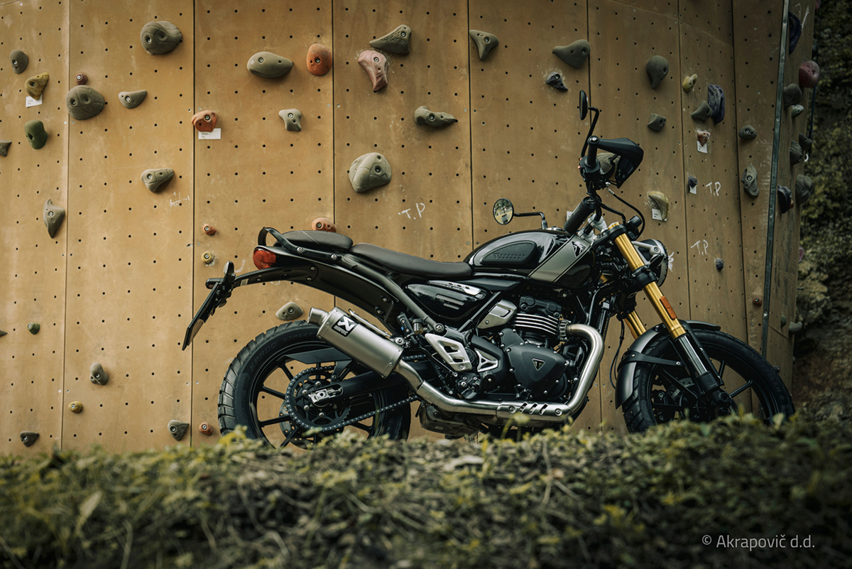 Akrapovic - S-T4SO1-HDT - Slip-On Line Muffler - Titanium - Speed/Scrambler 400