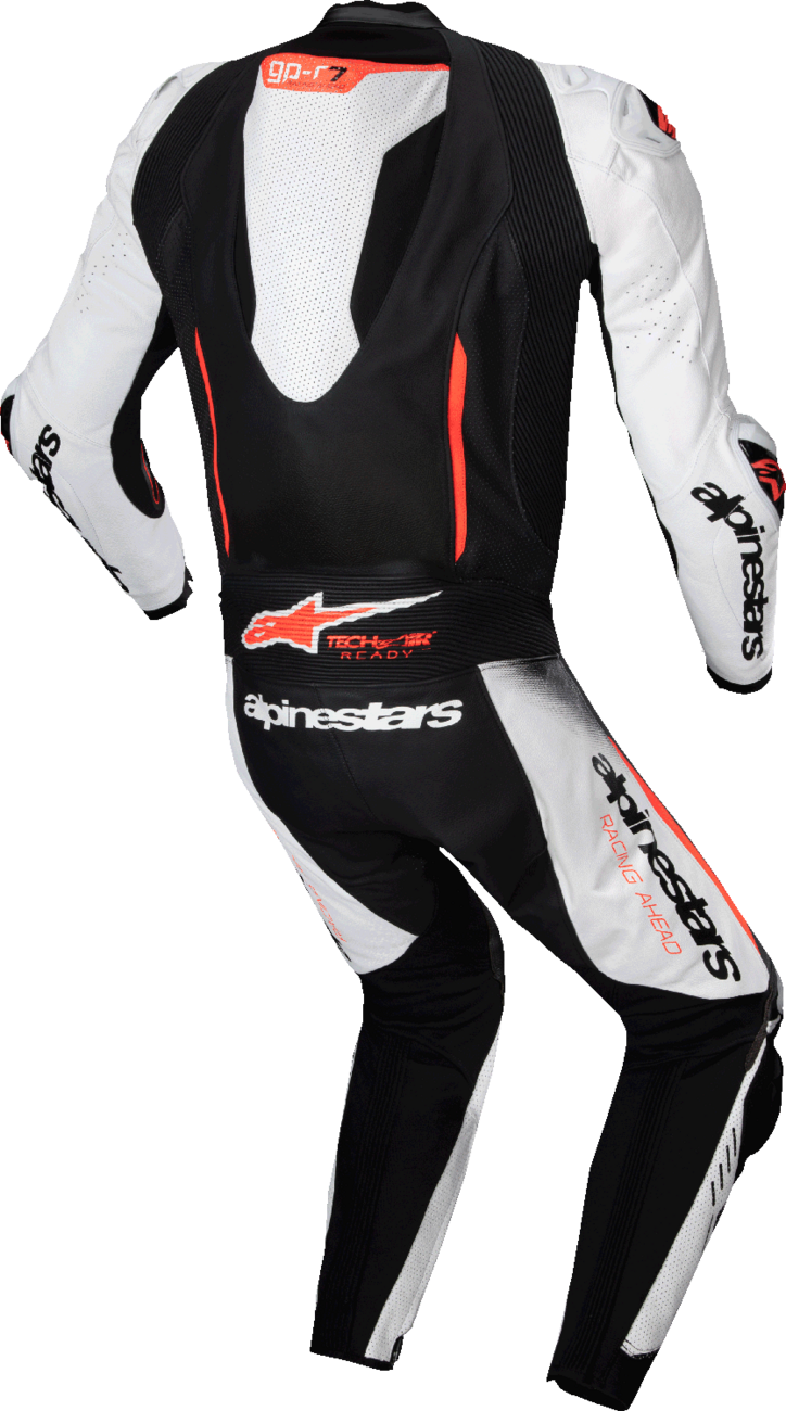 Alpinestars - GP-R7 1-PC Leather Suit - White/Black/Red Fluo