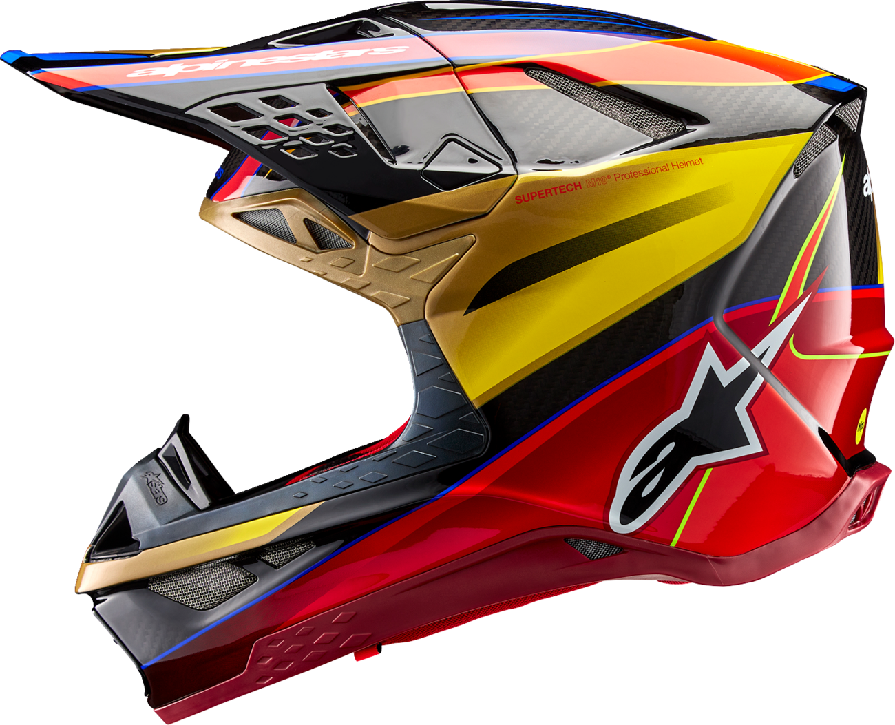 Alpinestars - Supertech M10 Helmet - Era - MIPS® - Gloss Gold/Yellow/Rio Red