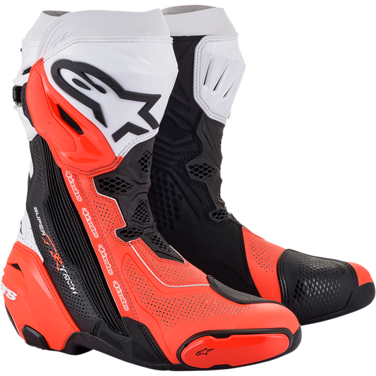 Alpinestars - Supertech V Boots - Black/Fluo Red/White