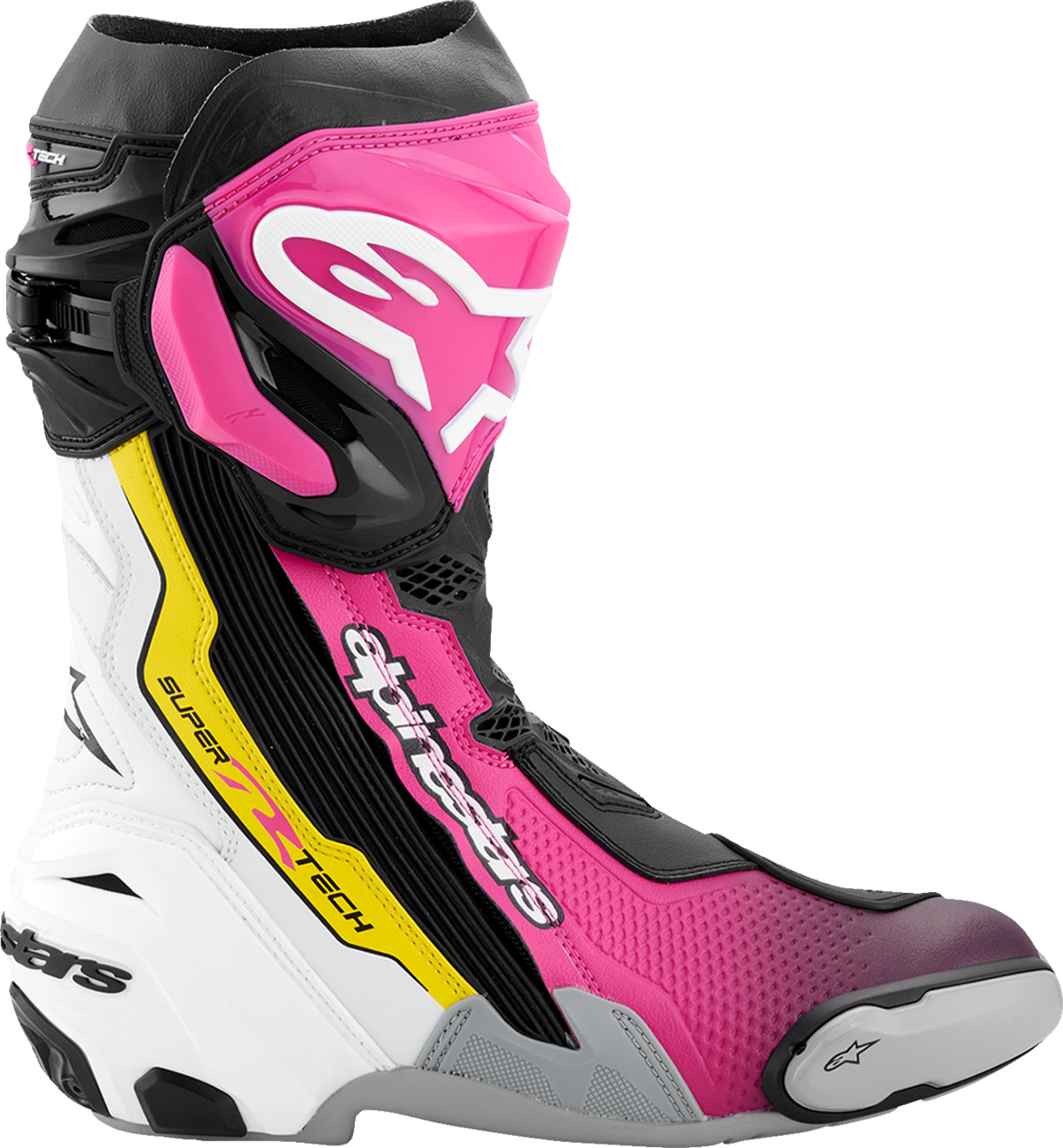 Alpinestars - Supertech R Boots - Black/Magenta/White/Yellow