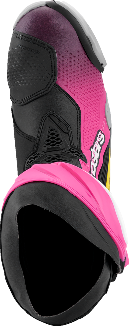 Alpinestars - Supertech R Boots - Black/Magenta/White/Yellow