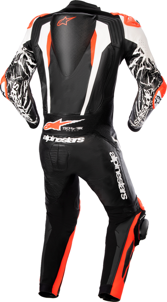 Alpinestars - Racing Absolute v2 1-Piece Leather Suit - Black/White/Red Fluo
