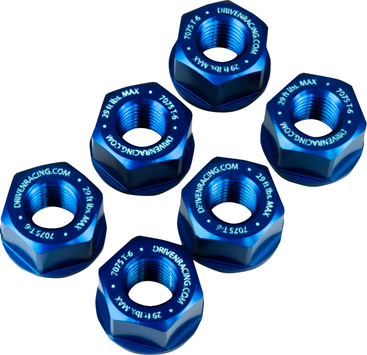 Driven Racing - DSNBL - Sprocket Nuts - Sport Bike - Blue - M10 x 1.25