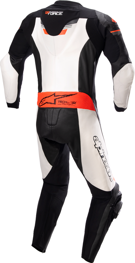 Alpinestars - GP Force Chaser 1-Piece Leather Suit - Black/White/Red Fluo