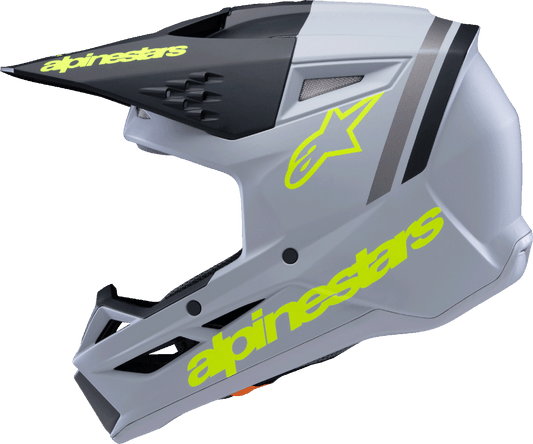 Alpinestars - Youth SM3 Helmet - Radium - Matte Gray/Black/Yellow Fluo