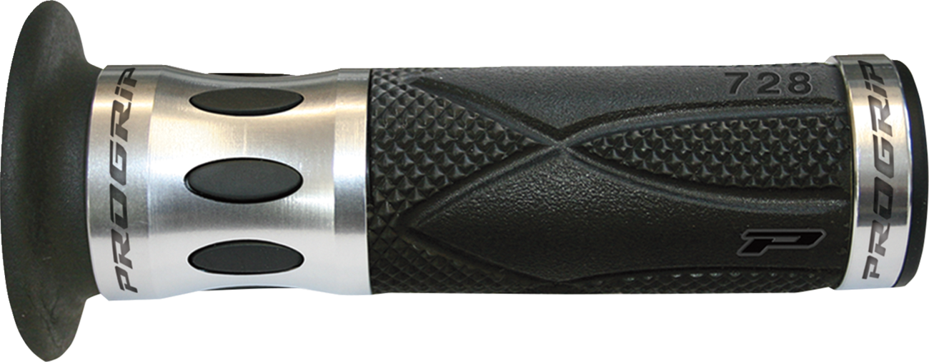 Pro Grip - 728 Superbike Grips - Open Ends - Silver