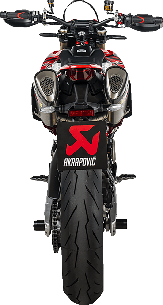 Akrapovic - S-D6SO2-HAPLT - Slip-On Line Mufflers - Titanium - Hypermotard 698