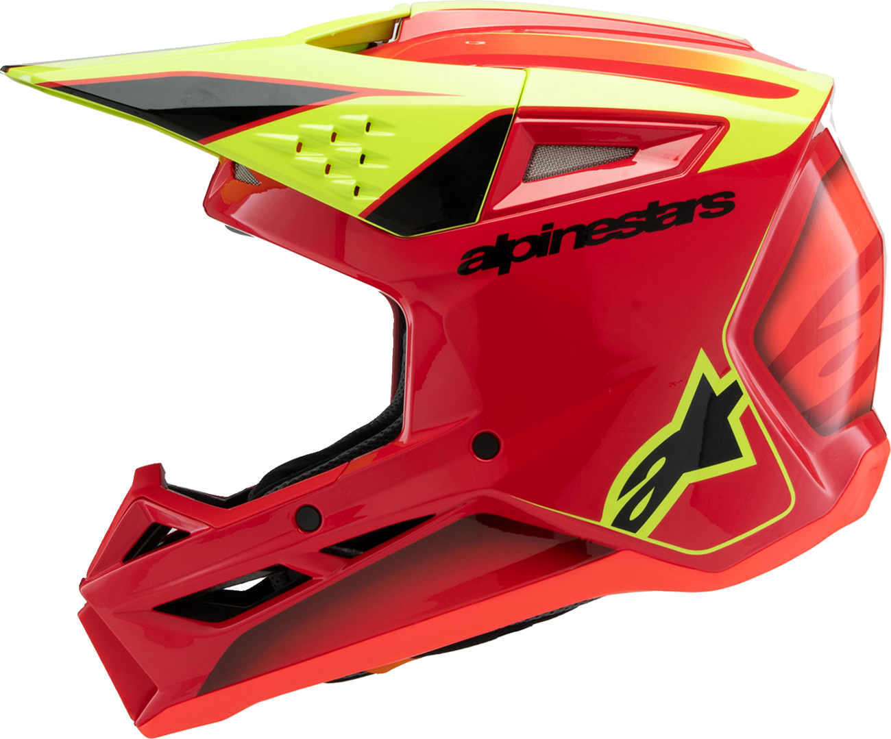 Alpinestars - Youth SM3 Helmet - Fray - Gloss Red/Yellow Fluo/Black
