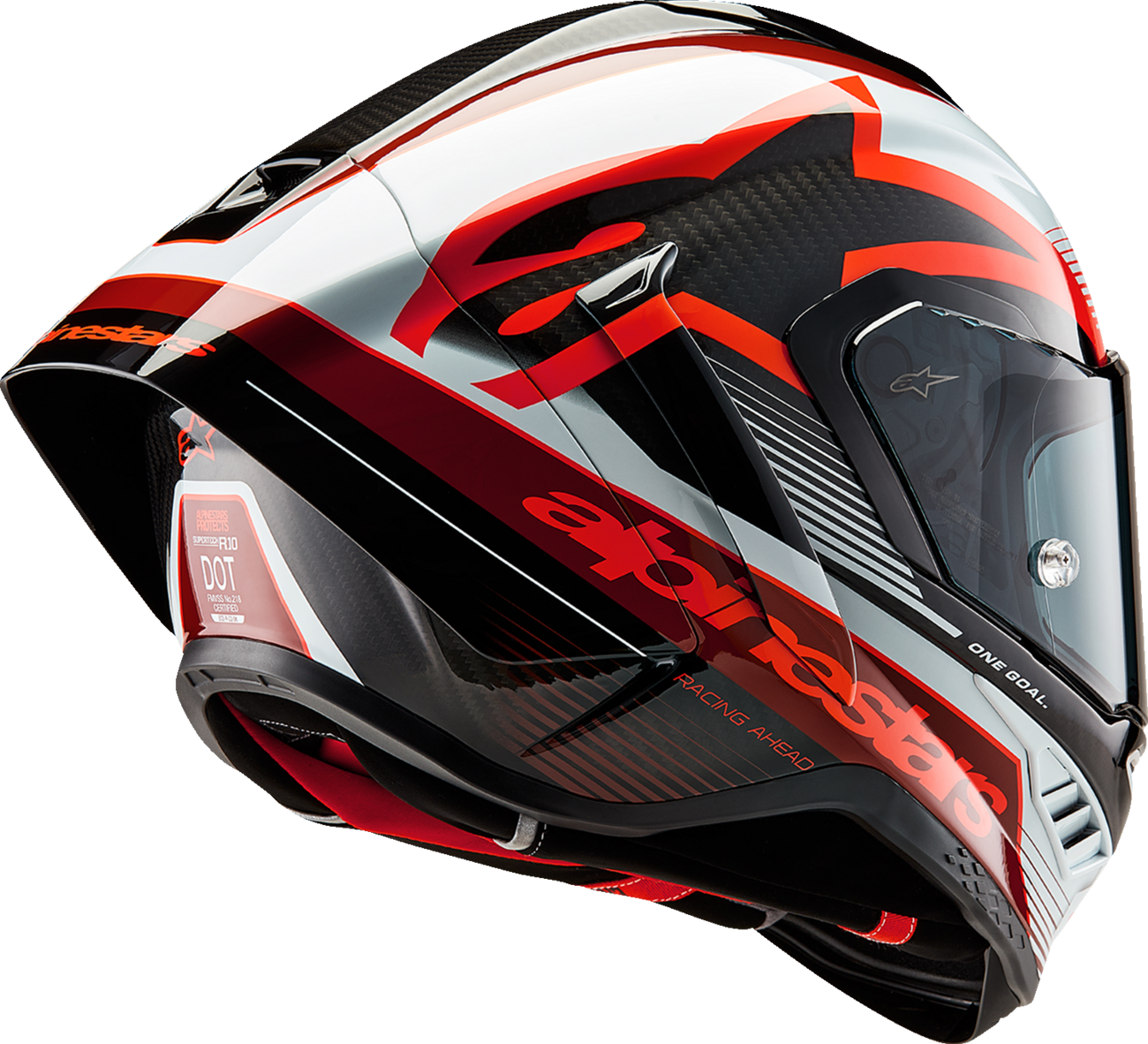 Alpinestars - Supertech R10 Helmet - Team - Black/Carbon Red/Gloss White