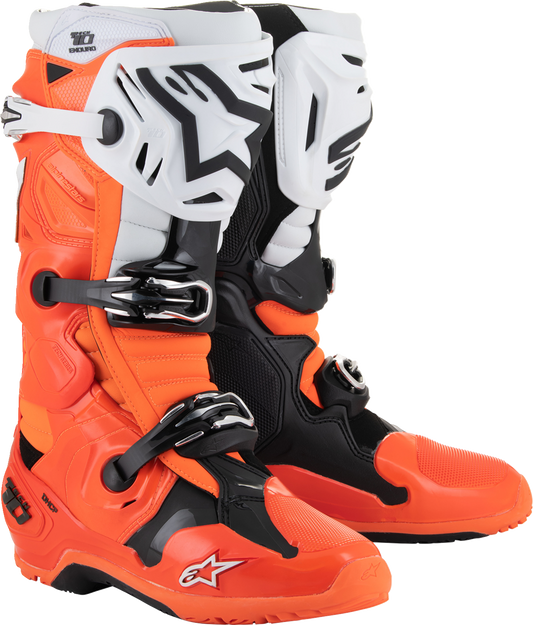 Alpinestars - Tech 10 Enduro Boots - Fluorescent Orange/Black/White
