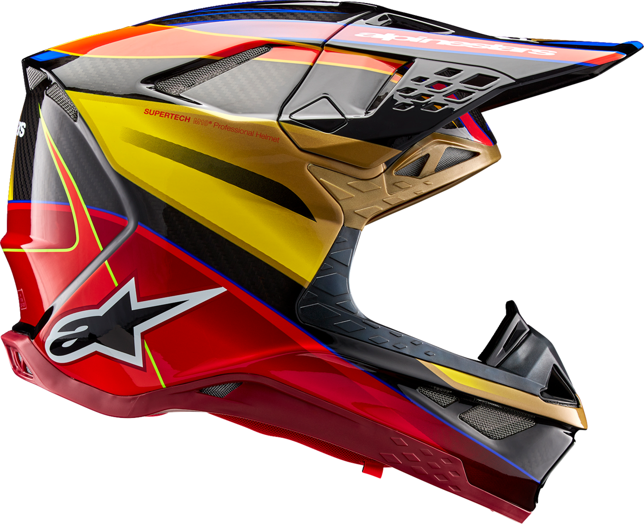 Alpinestars - Supertech M10 Helmet - Era - MIPS® - Gloss Gold/Yellow/Rio Red