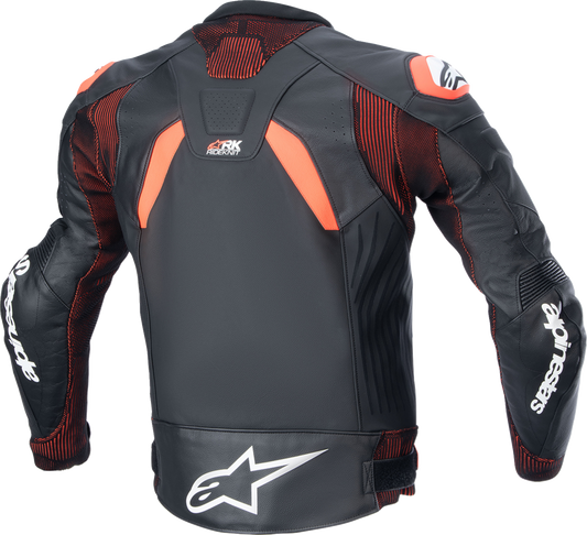 Alpinestars - GP Plus R v4 Rideknit® Leather Jacket - Black/Red Fluo/White