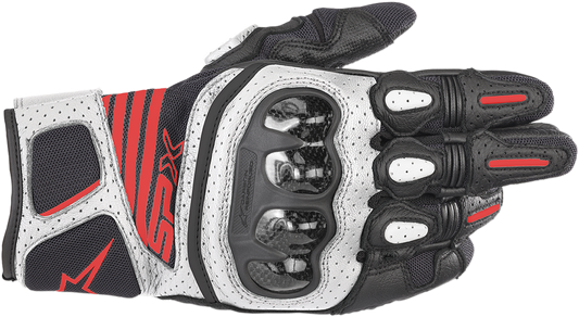 Alpinestars - SPX AC V2 Gloves - Black/White/Fluo Red