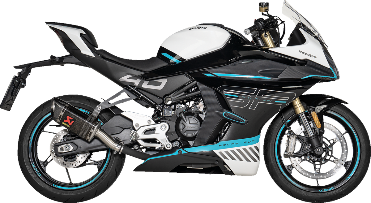 Akrapovic - S-CF4SO1-APC - Slip-On Line Muffler - Carbon Fiber - CFMOTO 450SR/NK
