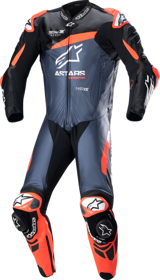 Alpinestars - GP Plus v4 Leather Suit - Black/Red Fluo/Dark Blue