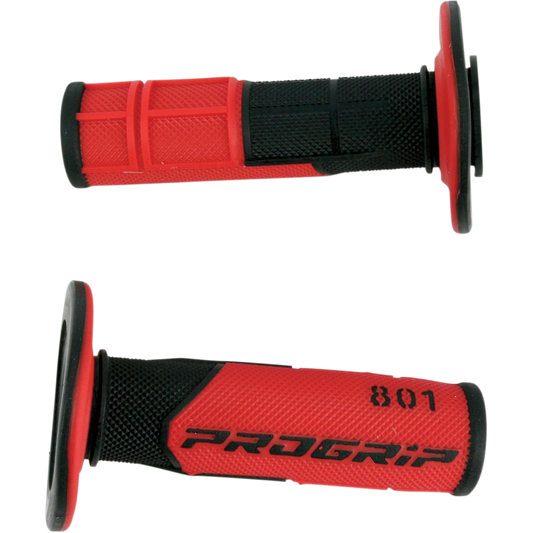 Pro Grip - 801 Hybrid Duo-Density Cross Grips - Black/Red