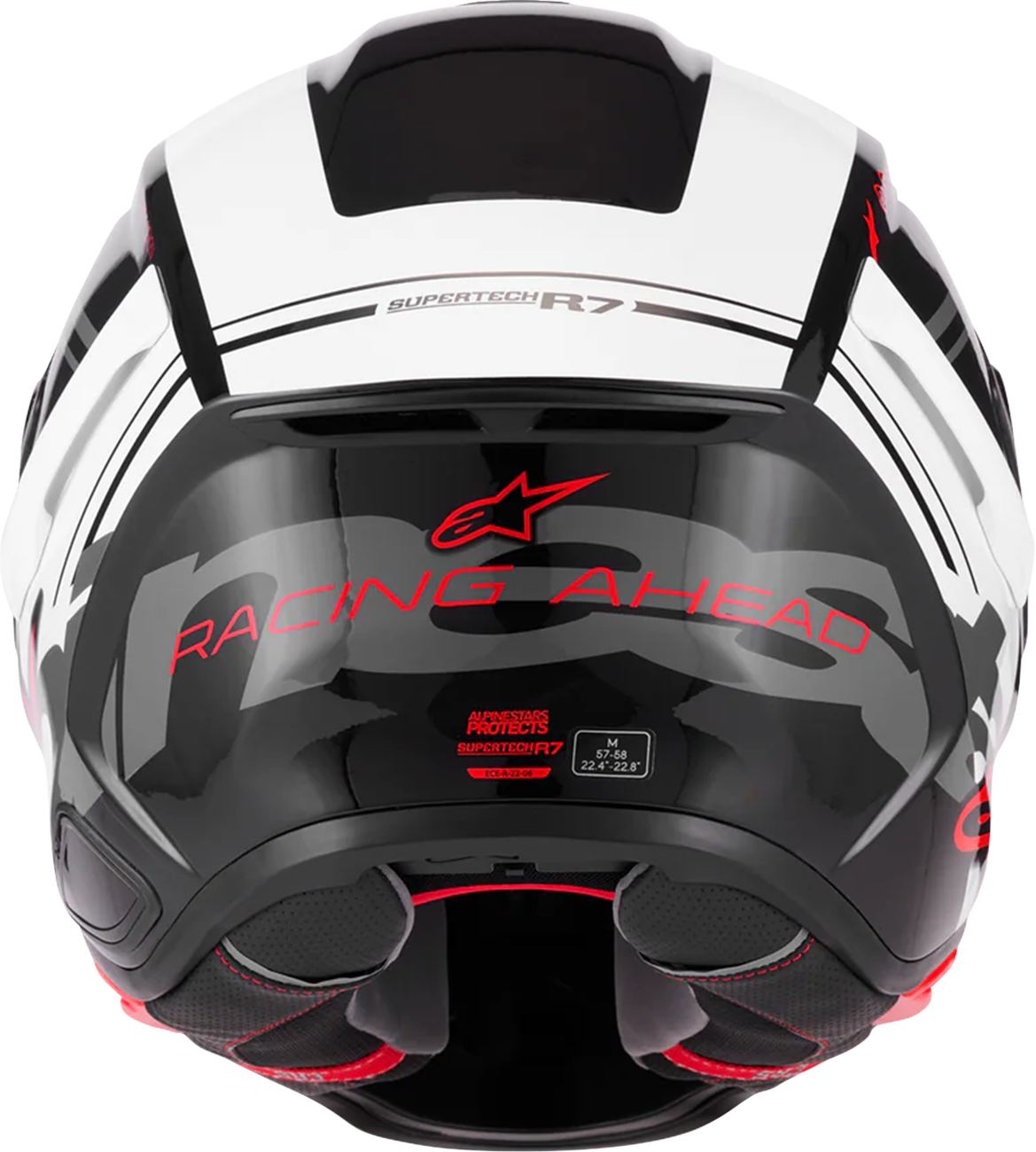 Alpinestars - Supertech R7 Helmet - 22.06 - A-Core - Gloss Black/White/Red
