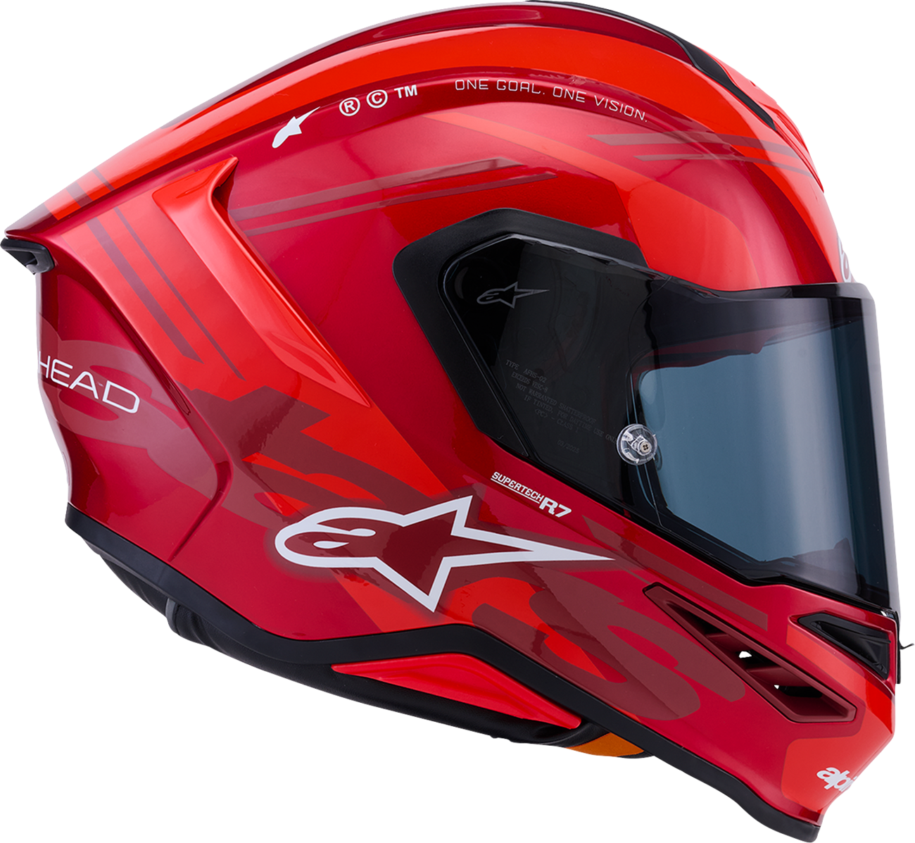 Alpinestars - Supertech R7 Helmet - 22.06 - A-Core - Gloss Red/White