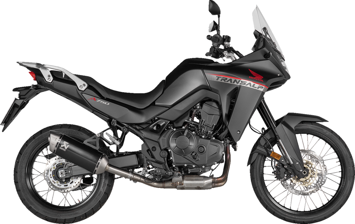 Akrapovic - S-H7SO6-HRTBL - Slip-On Line Muffler - Titanium - Black - Honda XL750 Transalp