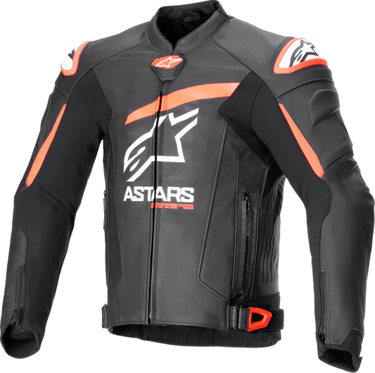 Alpinestars - GP Plus R v4 Airflow Leather Jacket - Black/Red Fluo/White