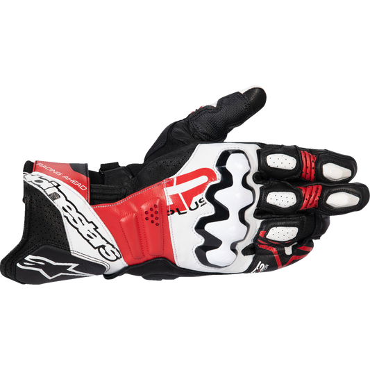 Alpinestars - GP Plus R V3 Leather Gloves - Black/White/Bright Red