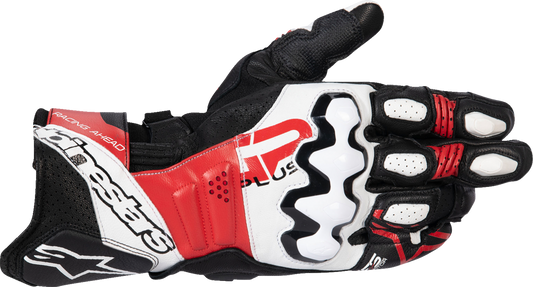 Alpinestars - GP Plus R V3 Leather Gloves - Black/White/Bright Red