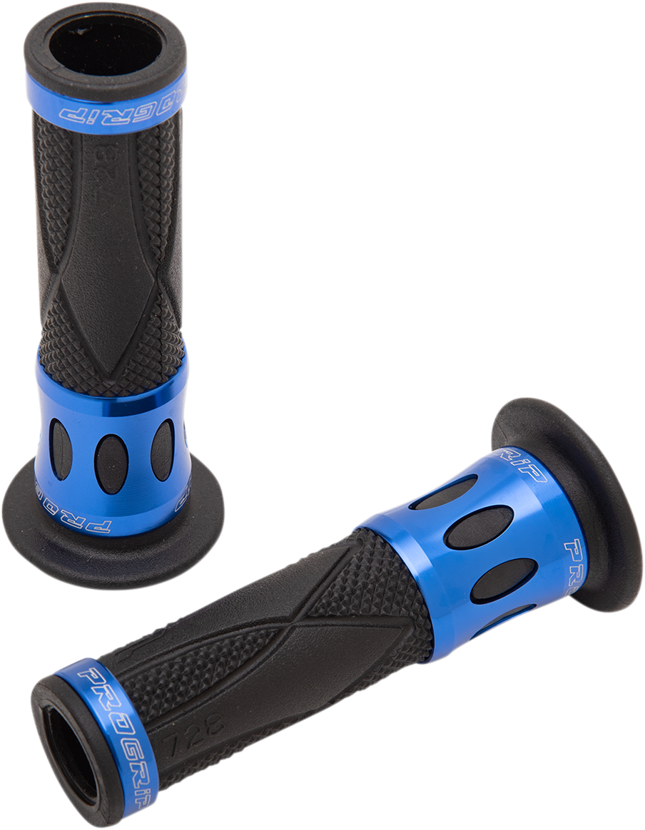 Pro Grip - 728 Superbike Grips - Open Ends - Blue